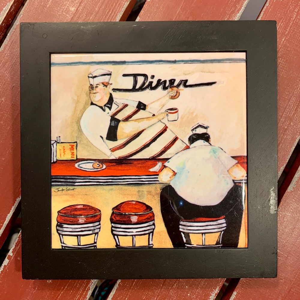 Wood & Tile Diner Wall Art